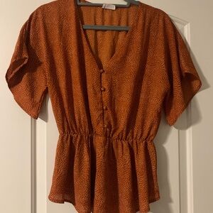 Orange polka dot sky shirt